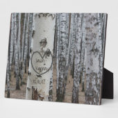 Plaque Photo Country Rustic Carved (Côté)