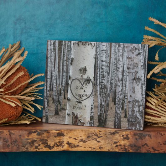 Plaque Photo Country Rustic Carved (Côté)