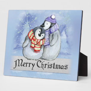 Plaque Photo Coupe-couple de pingouins hugging