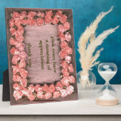 Plaque Photo Coupe photo en tissu satiné Rose rose en ruban App (Côté)