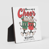 Plaque Photo Coupe rétro de vacances au chocolat chaud (Recto)