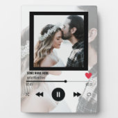 Plaque Photo Couple Anniversaire Chanson Favorite Unique Cadeau (Devant)