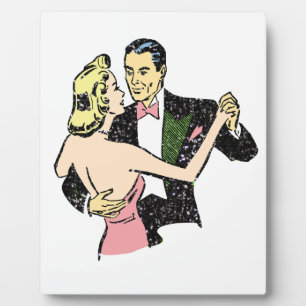 Plaque Photo couple de danses vintages