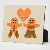 Plaque Photo Couple de pain d'épices de Noël (Côté)
