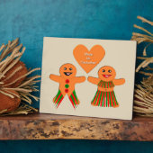 Plaque Photo Couple de pain d'épices de Noël (Côté)