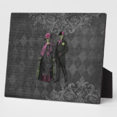 Plaque Photo Couple de squelette d'Halloween (Côté)