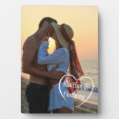 Plaque Photo Couple Love Heart Photo Names (Devant)
