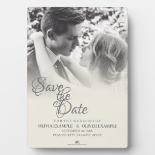 Plaque Photo Couple mariage en monochrome