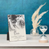 Plaque Photo Couple mariage en monochrome (Côté)