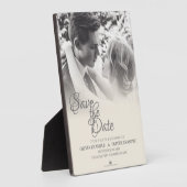 Plaque Photo Couple mariage en monochrome (Côté)