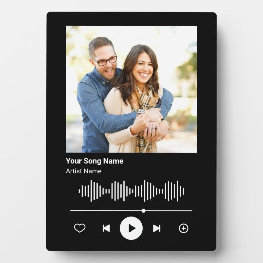 Plaque Photo Couple Photo Custom Music Player Votre Code Chanso (Devant)