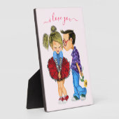 Plaque Photo Couple romantique mignon - Amour - Je t'aime - Bai (Côté)