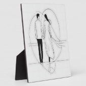 Plaque Photo Couple romantique se tenant la main dans un style (Côté)