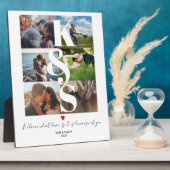 Plaque Photo Couples personnalisés - photo initiale Collage per (Côté)