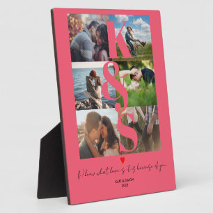 Plaque Photo Couples Photo Love Name Initiales Personnalisées