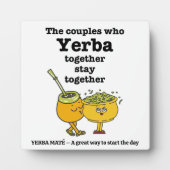 Plaque Photo Couples YERBA MATE élégant (Devant)