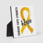 Plaque Photo Courage foi espoir 5 Cancer de l'enfance (Recto)