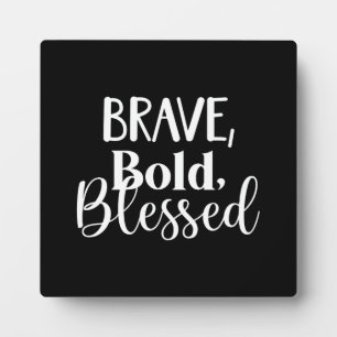 Plaque Photo Courageux, Audacieux, Béni - Gym, Hustle, Succès