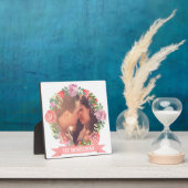 Plaque Photo Courbe florale personnalisée monogrammée cadre pho (Insitu)