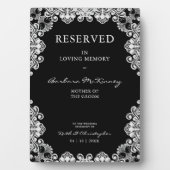 Plaque Photo Couronne de mariage en dentelle blanche Souvenirs  (Devant)