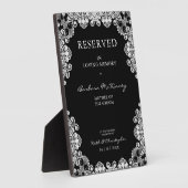 Plaque Photo Couronne de mariage en dentelle blanche Souvenirs  (Côté)