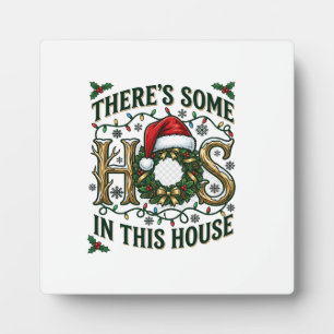 Plaque Photo Couronne de Noël de Hos House Chapeau de Père Noël