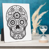 Plaque Photo Crâne de sucre souriant (Côté)