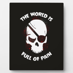 Plaque Photo Crâne Halloween noir foncé