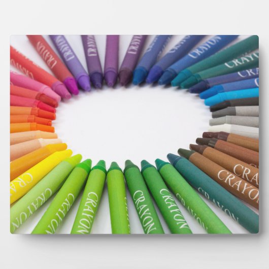 Plaque Photo Crayons colorés de craie (Devant)