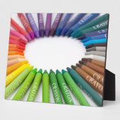 Plaque Photo Crayons colorés de craie (Côté)