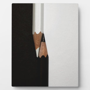 Plaque Photo crayons noir blanc