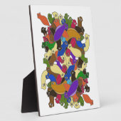 Plaque Photo Crazy Cross Eyed Planarian Worms Design 2 (Côté)