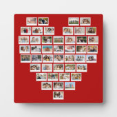 Plaque Photo Create Your Own 44 Photo Collage Heart (Devant)