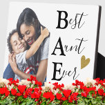 Plaque Photo Create Your Own BAE Best Aunt Ever Photo<br><div class="desc">Create your own photo plaque for the best aunt ever! Makes a great gift for birthday, mother's day and holidays.</div>