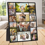 Plaque Photo Create Your Own Custom 16 Photo Collage<br><div class="desc">Make your own photo display plaque featuring 16 of your cherished photo memories in a modern grid style photo collage. Simply add your pictures for custom photo home decor or personalized gift for family and friends.</div>