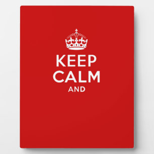 Plaque Photo Create your own 'Keep Calm and carry on' crown red
