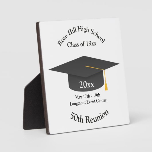 Plaque Photo Create Your Own Personalized Class Reunion Sign (Recto)