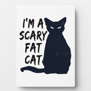 Plaque Photo Création graphique de chat noir Halloween effrayan