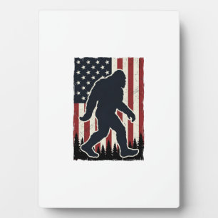 Plaque Photo Créature sauvage patriotique Drapeau vintage vecte