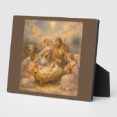 Plaque Photo Crèche avec des anges (Côté)