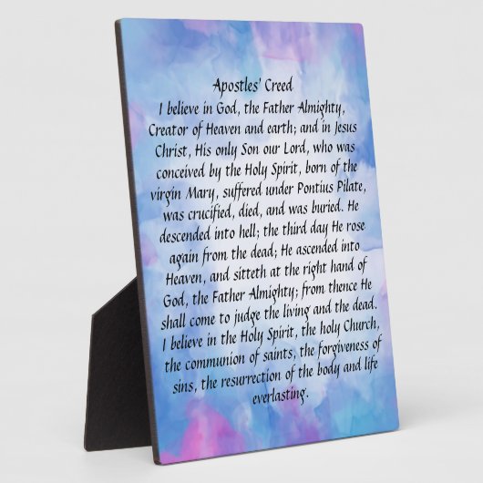 Plaque Photo Credo des apôtres (Côté)