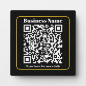 Plaque Photo Créer un code QR d'entreprise instantanément scann (Devant)