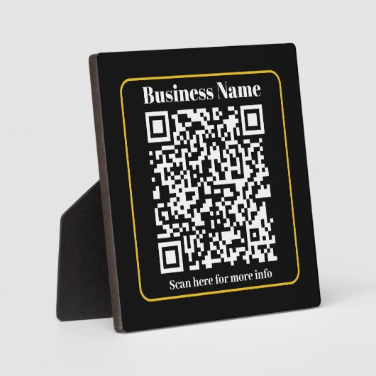 Plaque Photo Créer un code QR d'entreprise instantanément scann (Recto)