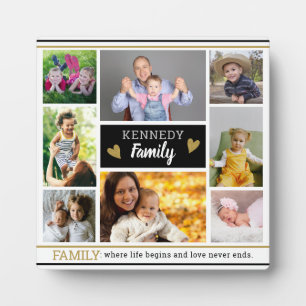 Plaque Photo Créer votre propre soumission de famille 8 Collage