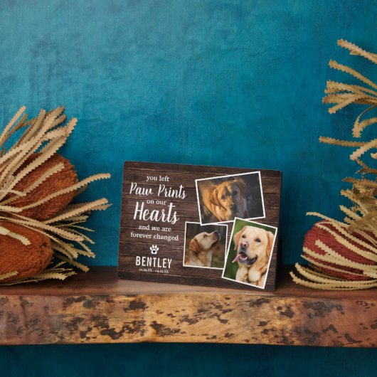 Plaque Photo Créez un mémorial sincère pour votre ami à fourrur (Côté)