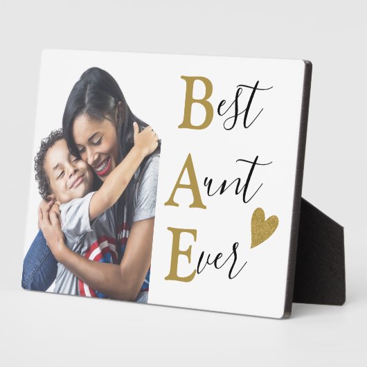 Plaque Photo Créez Votre Propre BAE Gold Meilleure Tante À Chaq (Côté)