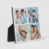 Plaque Photo Créez votre propre collage de 4 photos (Recto)