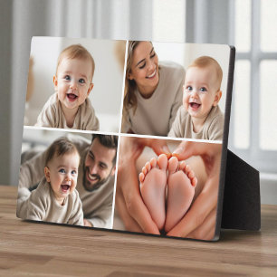 Plaque Photo Créez votre propre collage de 4 photos de bébé mig