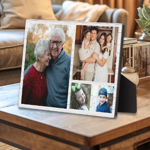 Plaque Photo Créez votre propre collage de 4 photos de famille