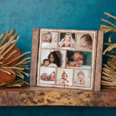 Plaque Photo Créez votre propre collection de 8 photos en bois  (Côté)